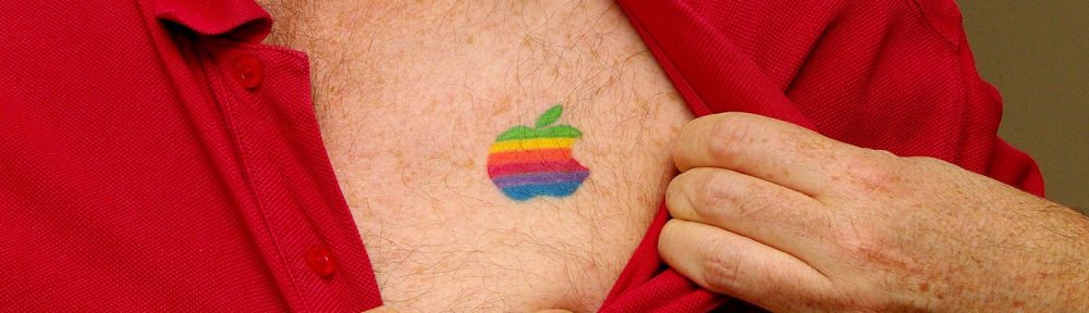 Apple logo tattoo